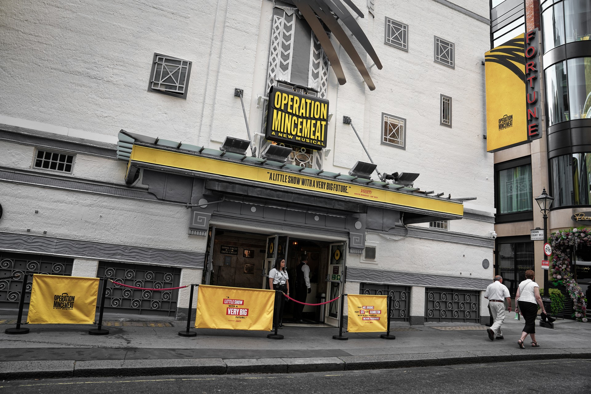 The Fortune Theatre, Operation Mincemeat musical, theatre play at London's West End, London stage, England